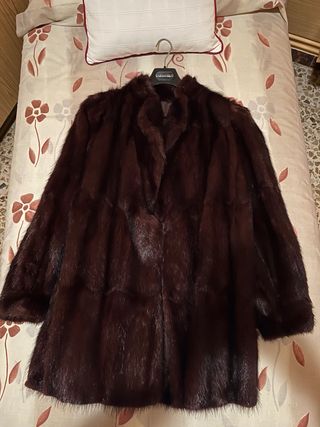 Abrigo de pelo mujer marrón