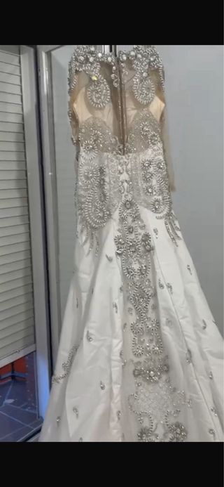 Vestido Novia Blanco Hecho a Mano Pedrería
