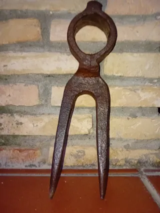 Herramienta agrícola antigua de forja