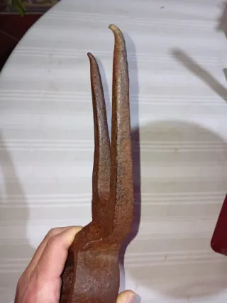 Herramienta agrícola antigua de forja