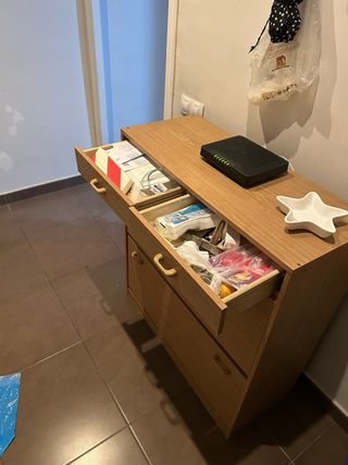 Mueble zapatero para entrada de madera