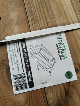 Jardinera rectangular Ghio 90x40x40 Hortalia