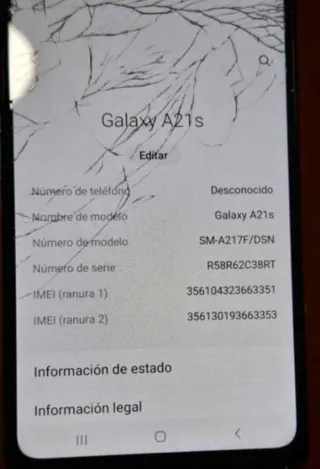 Samsung Galaxy A21s Negro