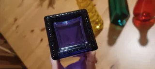 Set 4 bottiglie vintage colorate