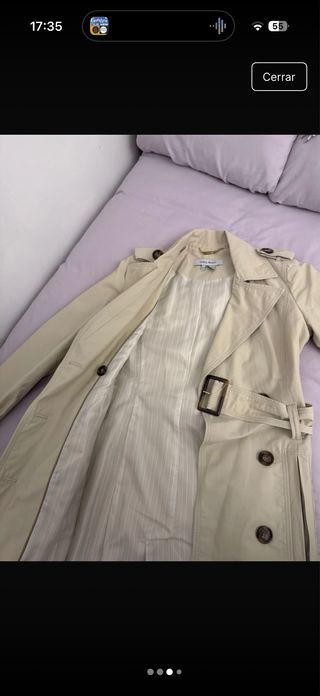 Gabardina Zara Basic Beige Como nueva