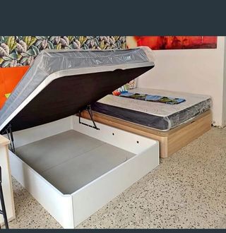 Canapé abatible madera y tela