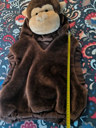 Disfraz mono peluche capucha y cola