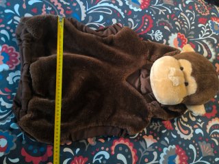 Disfraz mono peluche capucha y cola