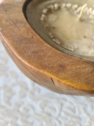 Vela Cuenco Madera Mango Rústico