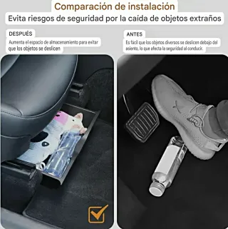 Organizador bajo asiento coche