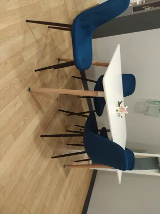 Mesa y 2 Sillas Azul