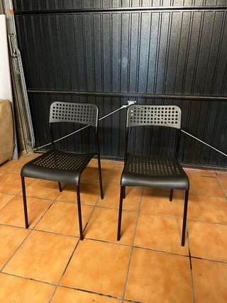 Juego de 2 Sillas Negras