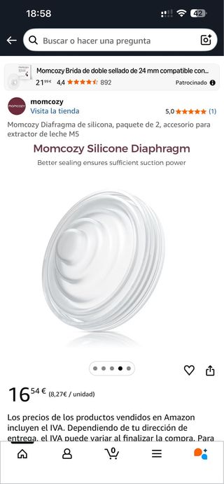 Sacaleches Doble Momcozy M5. Negociable