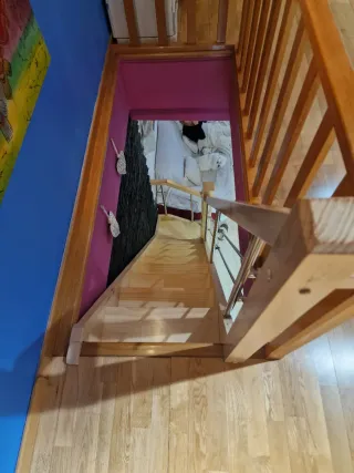 Escalera madera y acero