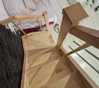 Escalera madera y acero