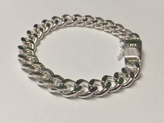 Pulsera eslabones chapada en plata