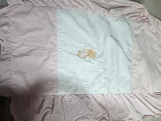 Parque Cuna Bebé con colchon, almohada y cubrecama