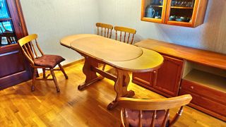 Conjunto Comedor Clásico Madera Maciza