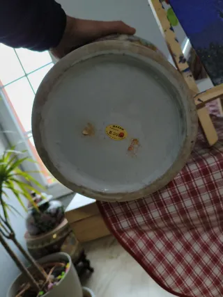 Jarrón de porcelana japonés multicolor