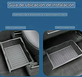 Caja organizadora debajo asiento del coche