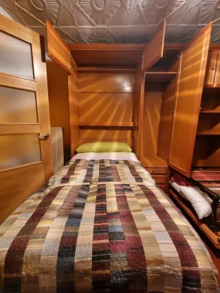 Mueble habitación 1 cama abatible, armario, esquin