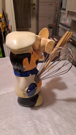 Porta mestoli ceramica cucina L 13cm H 30cm