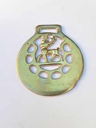 Insignias inglesas de hípica de latón