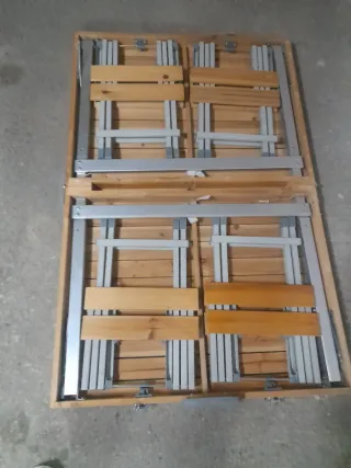 Mesa Camping Plegable Madera y Sillas