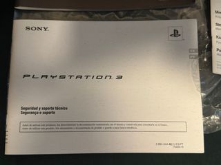 Documentación PlayStation 3 PS3 Sony