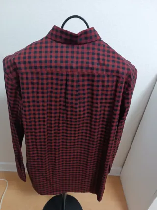 Camisa Fred Perry cuadros burdeos y negro