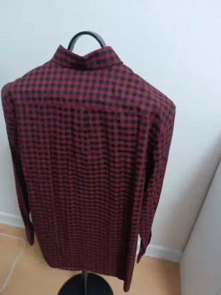 Camisa Fred Perry cuadros burdeos y negro