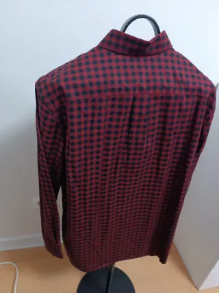 Camisa Fred Perry cuadros burdeos y negro