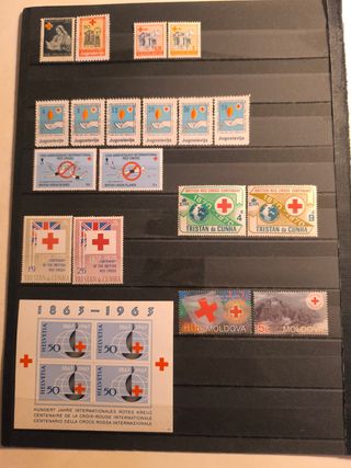 Lote sellos de CRUZ ROJA