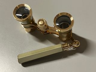 Mini binocolo da teatro 3x25 in metallo + manopola