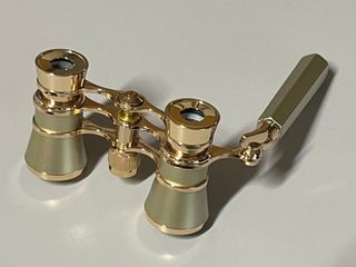 Mini binocolo da teatro 3x25 in metallo + manopola