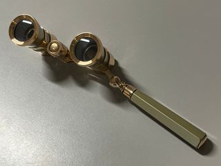 Mini binocolo da teatro 3x25 in metallo + manopola