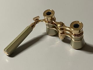 Mini binocolo da teatro 3x25 in metallo + manopola