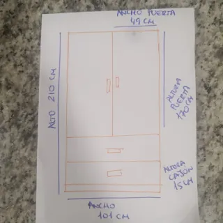 Armario juvenil madera