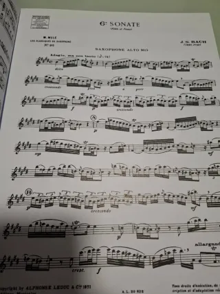 Sonata N°6 para Saxofón y Piano (Bach)