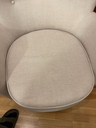 Butaca beige de tela