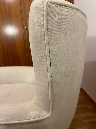 Butaca beige de tela