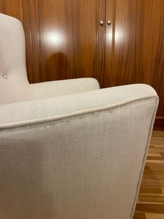 Butaca beige de tela