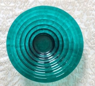 Frutero de vidrio verde reciclado