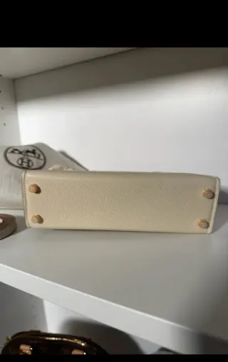 Bolso Hermes Kelly Mini Beige Multicolor