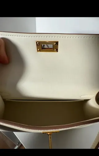 Bolso Hermes Kelly Mini Beige Multicolor