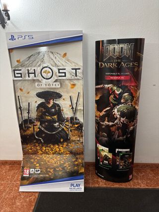 Lote 2 Carteles PS5: Ghost of Yōtei + DOOM