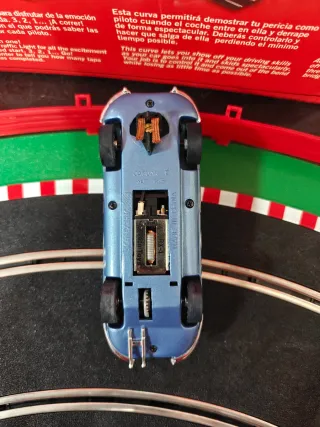 Coche Scalextric Jaguar E-Type Azul