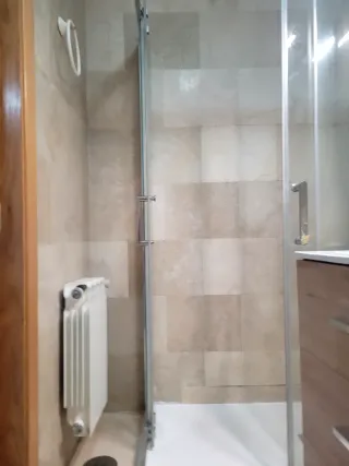 Mampara de ducha cristal y metal