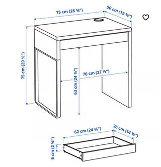 Escritorio MICKE marrón oscuro.
