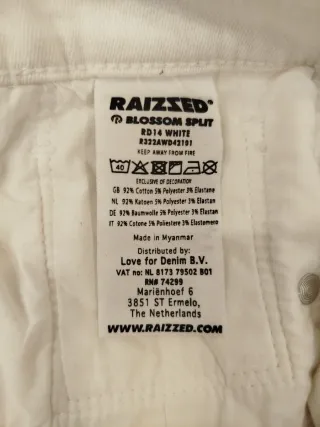 Pantalón Raizzed Blanco roto - Skinny.  Talla M